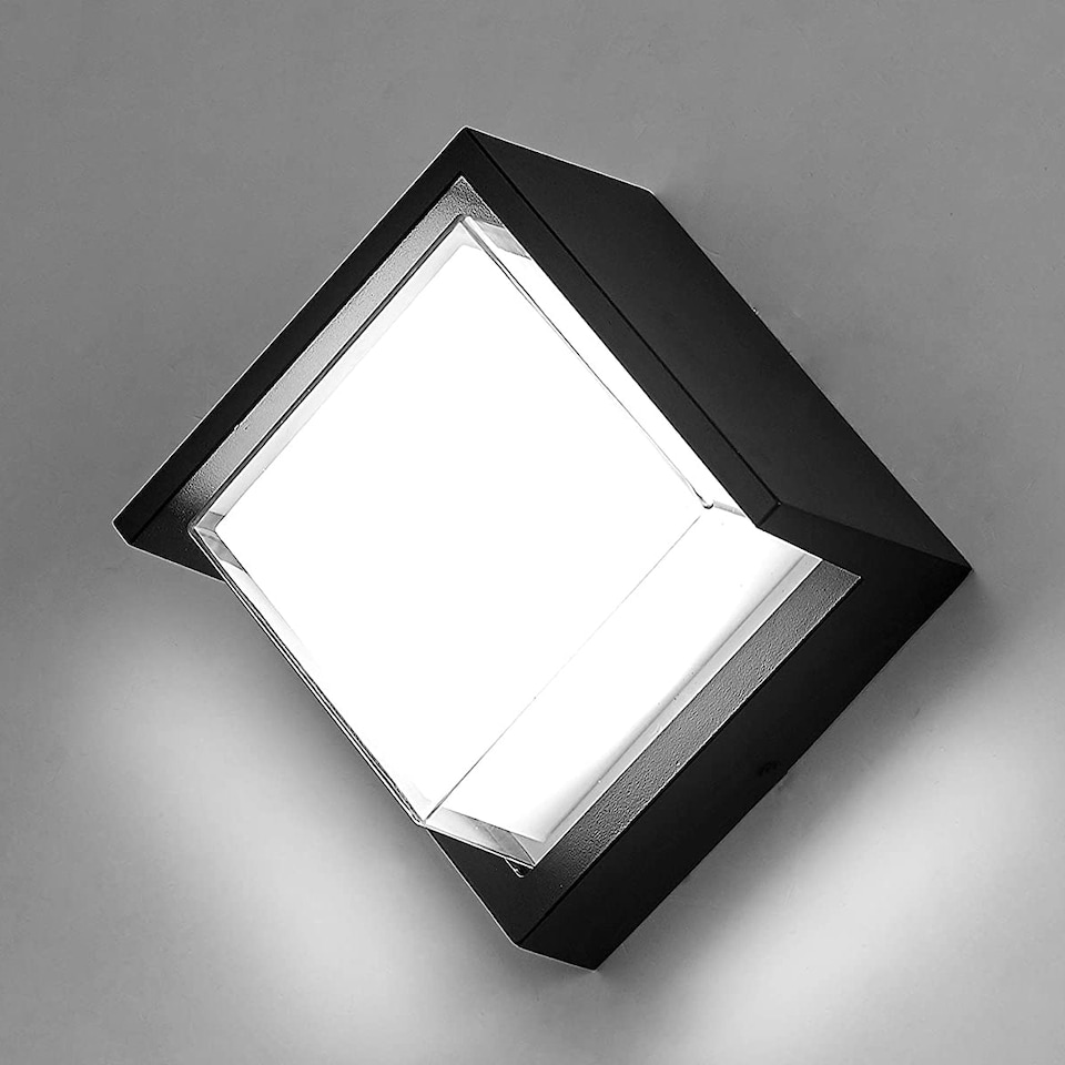 image 1 of CGC Lighting Sophia Square Black and White LED Wall and Ceiling Light | Multi | Black | Height: 16 cm, width: 16 cm, depth: 10 cm