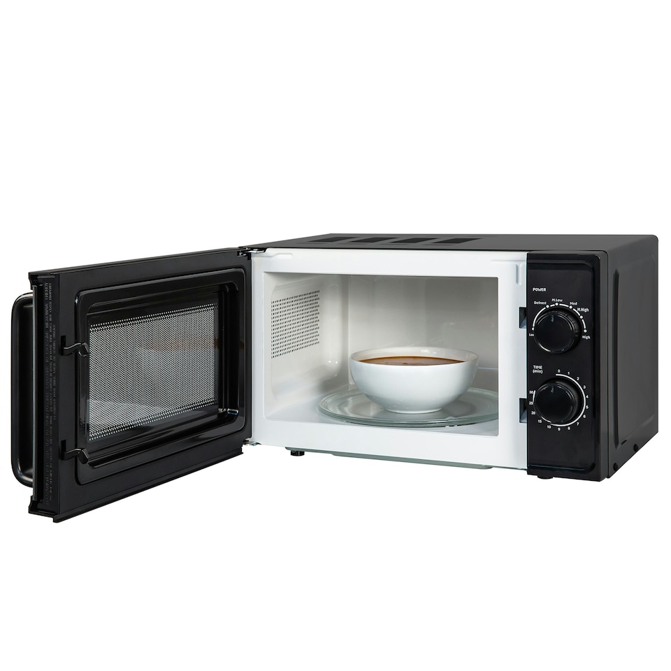 image 1 of Russell Hobbs RHM1725B Black Microwave 17L 700W Defrost & Timer 5 Power Levels