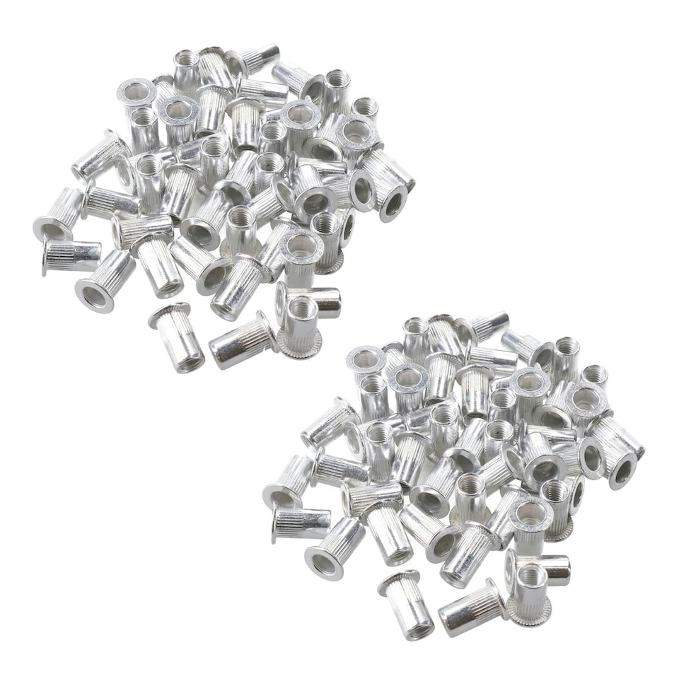 image 1 of M5 5mm Alu Nut Serts Riveting Nuts Rivet Threaded Inserts Blindnut Rivnut 100pc