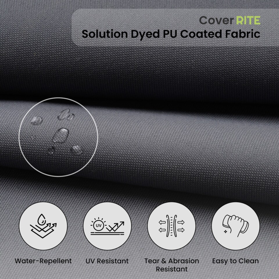 image 1 of Covers and all Libora Patio Dining Chair Covers Set of 2 Water-Repellent UV-Resistant Polyester for Outdoor Wicker Armchairs, 24 W x 27 D x 37 H x