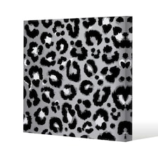 Silver Leopard Print (Canvas Print) 101 x 101 x 4cm
