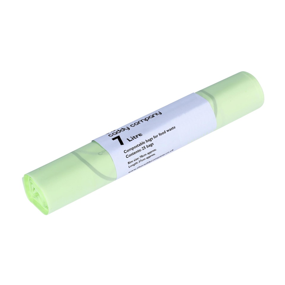 image 1 of The Caddy Company 7 Litre Compostable Food Waste Bin Bags - 1 Roll