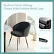 image 8 of SONARA Modern Set of 2 Chunky Weave Fabric Ergonomic Dining Chairs with Arms | Grey