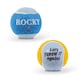 image 1 of Pre-Personalised Dog Ball Gift Pack 2pcs Blue Rocky