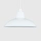 image 1 of ValueLights Retro Style Gloss White Metal Easy Fit Ceiling Pendant Light Shade - Complete with a 10w LED Bulb 3000K Warm White