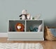 image 4 of Hooga Wooden Toy Storage Unit - Double Stacking Wooden Kids Toy Storage Trunk - Grey | Grey | One Size | 1