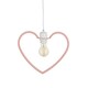 image 2 of First Choice Lighting Set of 2 Pink Heart Shaped Easy Fit Pendant Shades Pink
