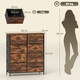 image 7 of HOMCOM Fabric Chest of Drawers, 8 Drawer Dresser for Bedroom, Rustic Brown Brown | Black