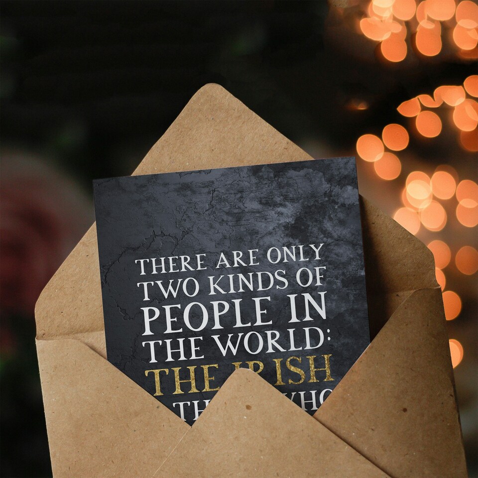 image 1 of St. Patrick's Day Card Wish They Were Irish Blank Greeting Card