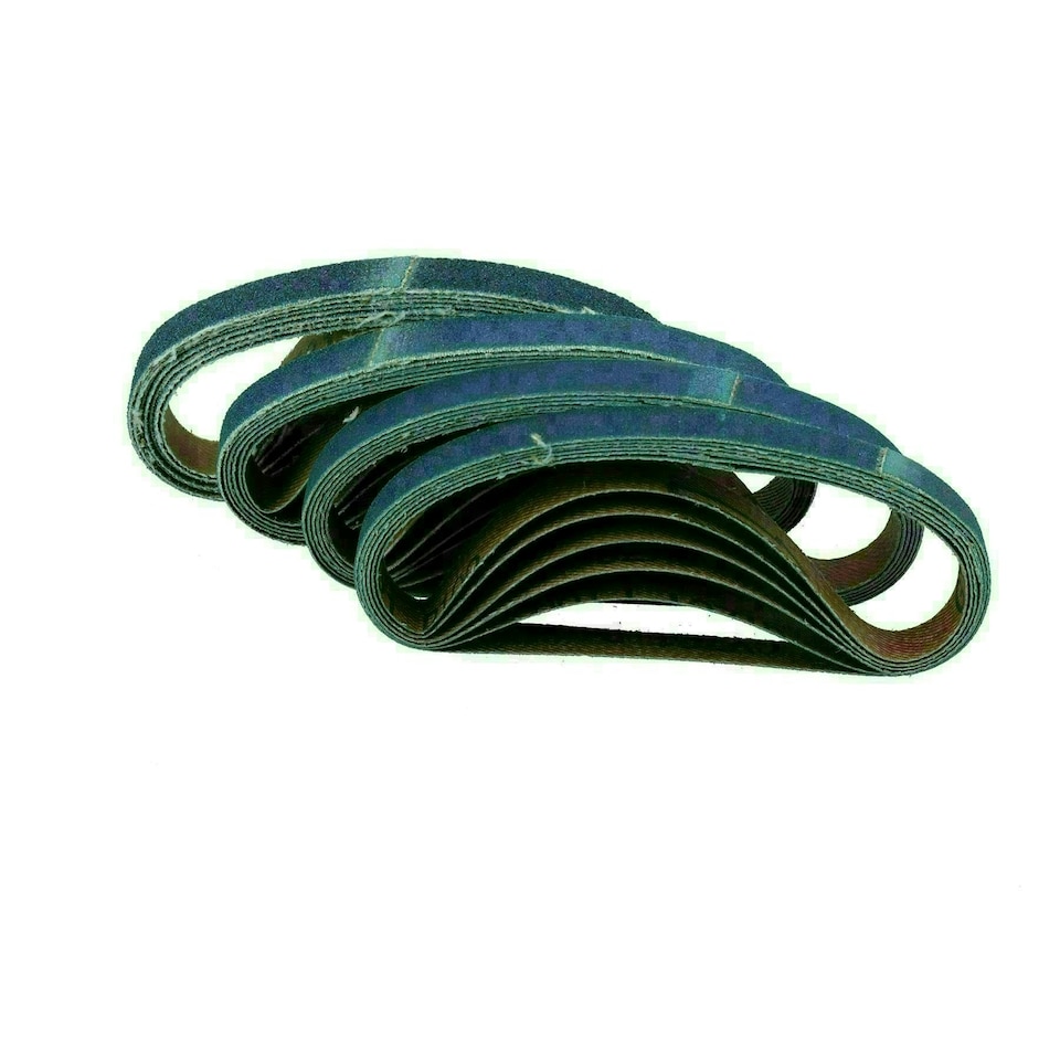 image 1 of 10mm Air Finger Zirconium Sander Sanding Belts 330mm x 10mm Mixed Grit 50pk