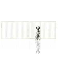 Bettacare Premium Extra Tall Multi Panel Flexible Dog Barrier, up to 298cm Wide, White, 105cm Tall, Dog Barrier for Pets Dogs and Puppy White