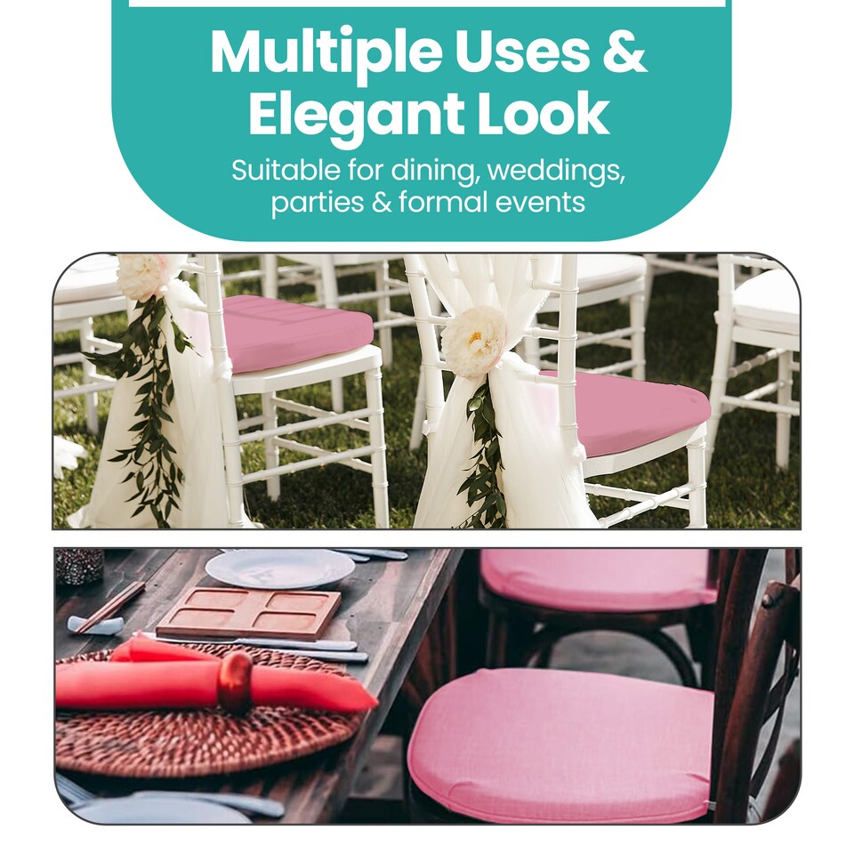 image 1 of Dining Seat Chair Covers Stretchable Spandex High-Back Slipcovers - 10pcs
