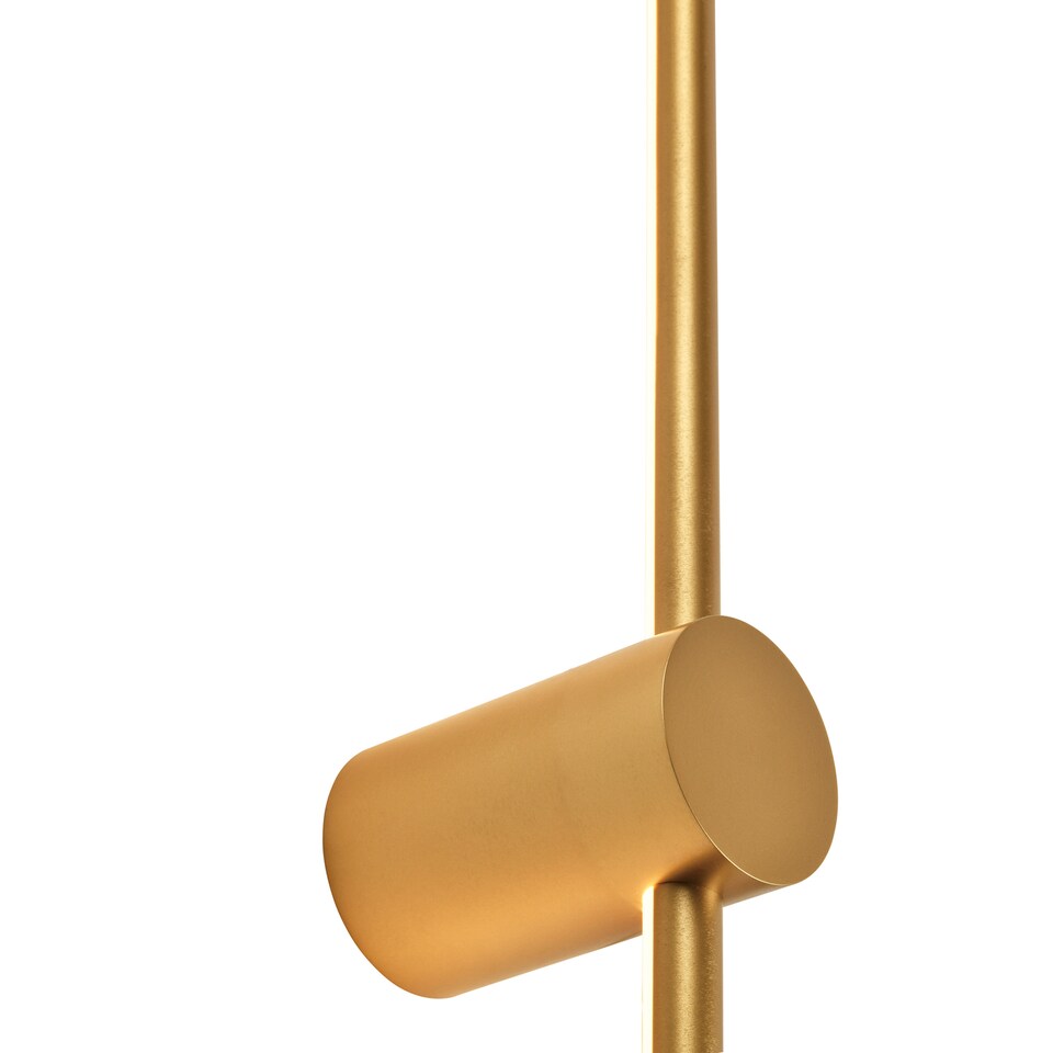 image 1 of Modern and Sleek Stick Style Ambient LED Wall Light Fitting in Plated Brush Gold | Gold