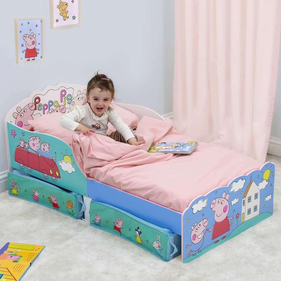 image 1 of Peppa Pig Playful Toddler Bed And Storage
