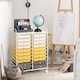 image 4 of COSTWAY 20 Drawers Storage Trolley Home Organizer Yellow