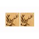 image 5 of The Just Slate Company Set of 2 Stag Oak Coasters