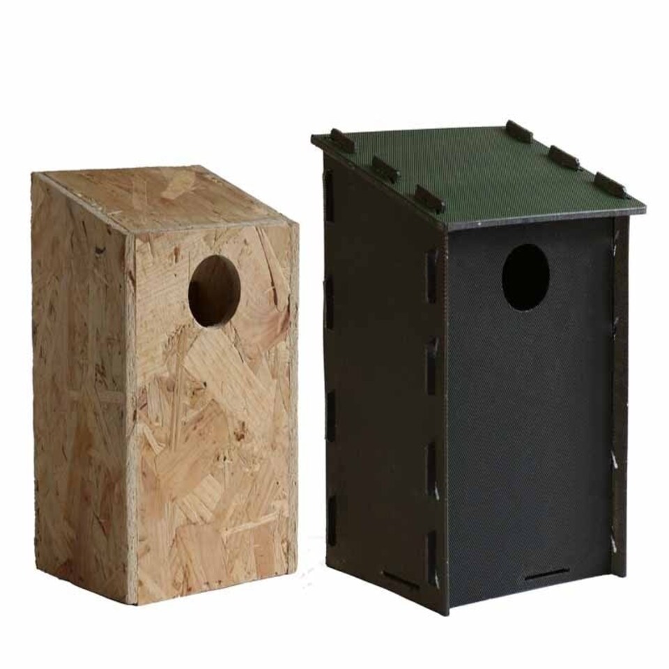 image 1 of Eco Starling Nest Box - Recycled LDPE Plastic/Wood - L18 x W20 x H35 cm Brown | One Size