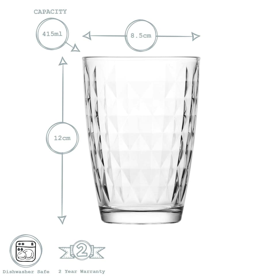 image 1 of LAV Artemis Highball Glasses - 415ml - Clear - Pack of 6 Clear