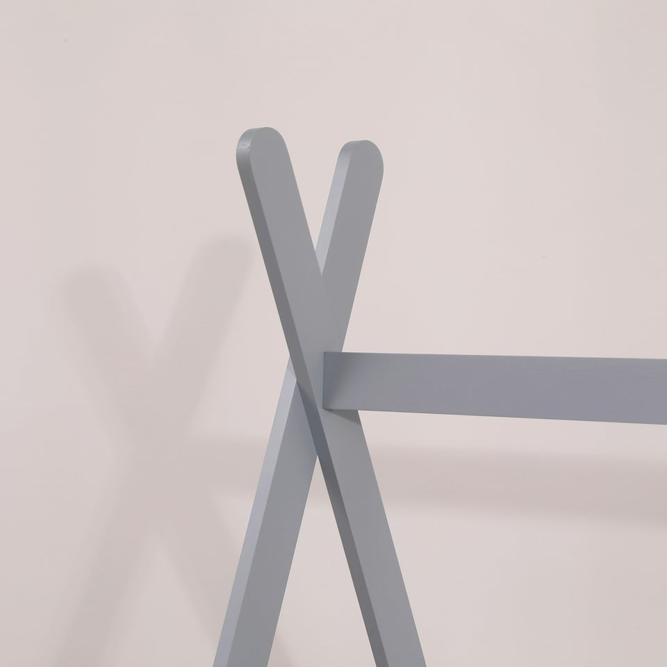 image 1 of Harry Kids Childrens Grey Wooden Teepee Tent Single Bed Frame | Grey | Grey | Single