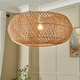 image 2 of BHS Kyle 60cm Oval Rattan Easyfit Shade, Natural | Cream | Natural | 1