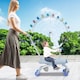 image 3 of COSTWAY 2-in-1 Kids Ride-on Push Car Plane-Themed Blue