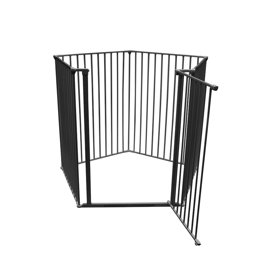 image 1 of Bettacare Extra Tall Pet Pen, Pentagon, Black, 105cm High, 5 Panels, 1x72cm Door Panel and 4x72cm Side Panels, Dog Pen for Pets Black