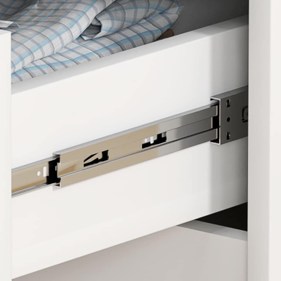 image 1 of HOMCOM Modern Chest of Drawer with 4 Drawers, High Gloss Dresser for Bedroom, Living Room, 60 x 40 x 85cm, White