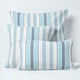 image 5 of Homescapes Cotton New England Stripe Cushion Cover - 60 x 60 cm | Blue | Blue | 60 x 60 cm