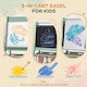 image 3 of AIYAPLAY Kids Easel with Paper Roll, 3 in 1 Art Easel Blackboard, Whiteboard | Green | Green