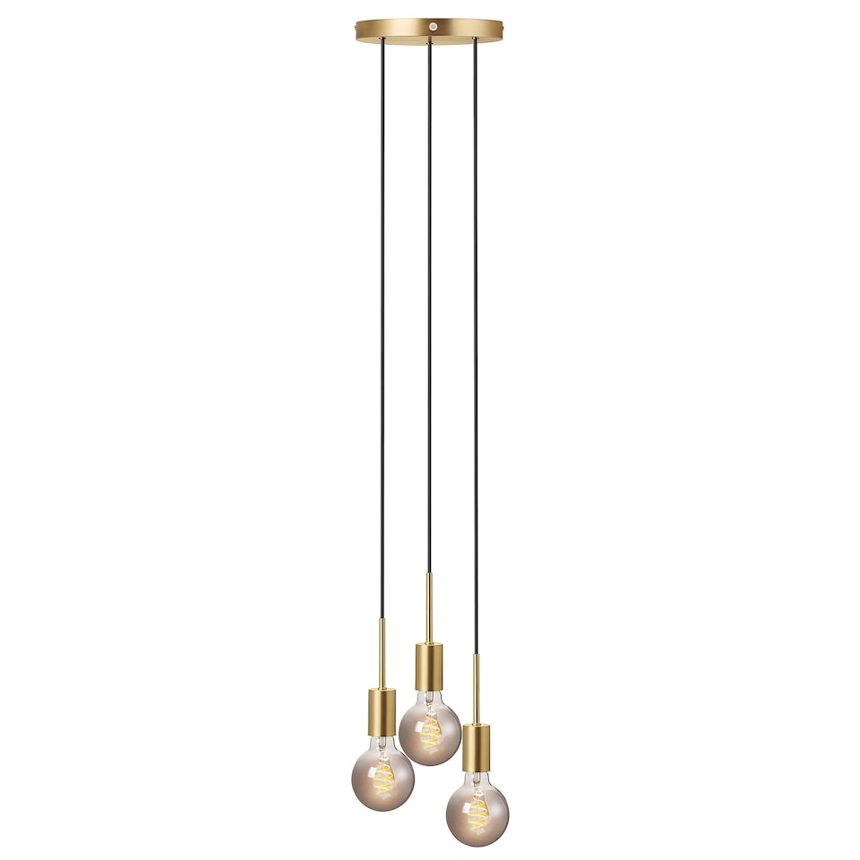 image 1 of Nordlux Paco Indoor Pendant Light Brass Metal E27 Retro - Mains Powered, IP20 | Gold