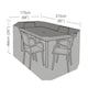 image 4 of Rectangular 4 Seater Furniture Set Protective Cover Black