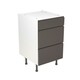 image 1 of 3 Drawer Base Unit 500mm w/ J-Pull Cabinet Door - Ultra Matt Graphite Grey | Ultra Matt Graphite