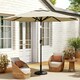 image 3 of Living and Home Outdoor Solar 24 LED Lights Patio with Crank for Patio Market - Beige （No base included） White