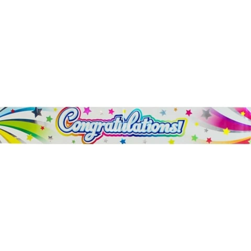 Congratulations Swirl Foil Banner 270cm