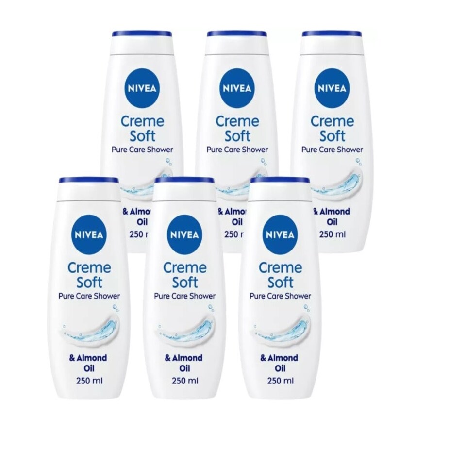 image 1 of Nivea Shower Cream Soft 250ml Pack of 6