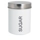 image 1 of Harbour Housewares Round Metal Kitchen Sugar Canister - White
