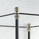 image 4 of Marylebone Traditional Four Poster Canopy Metal Bed Frame | Black | Black & Brass | King