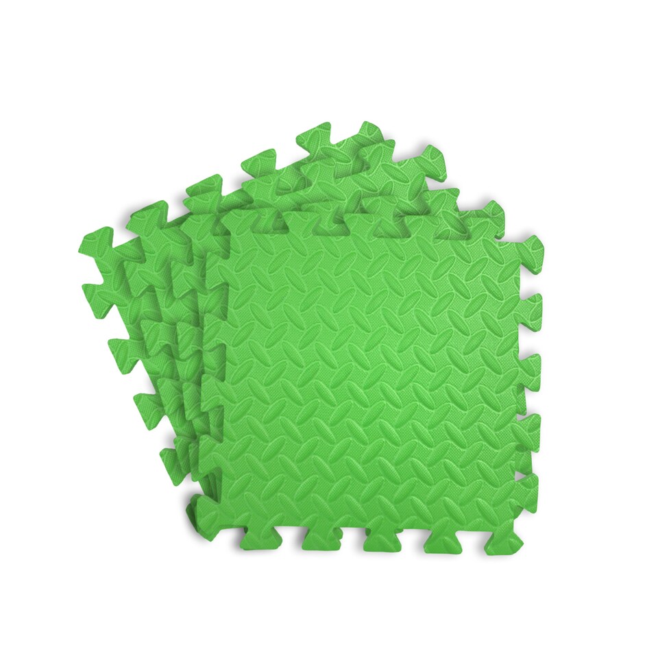 image 1 of Pack of 4 30x30cm Green Coloured 1cm Thick EVA Foam Mats