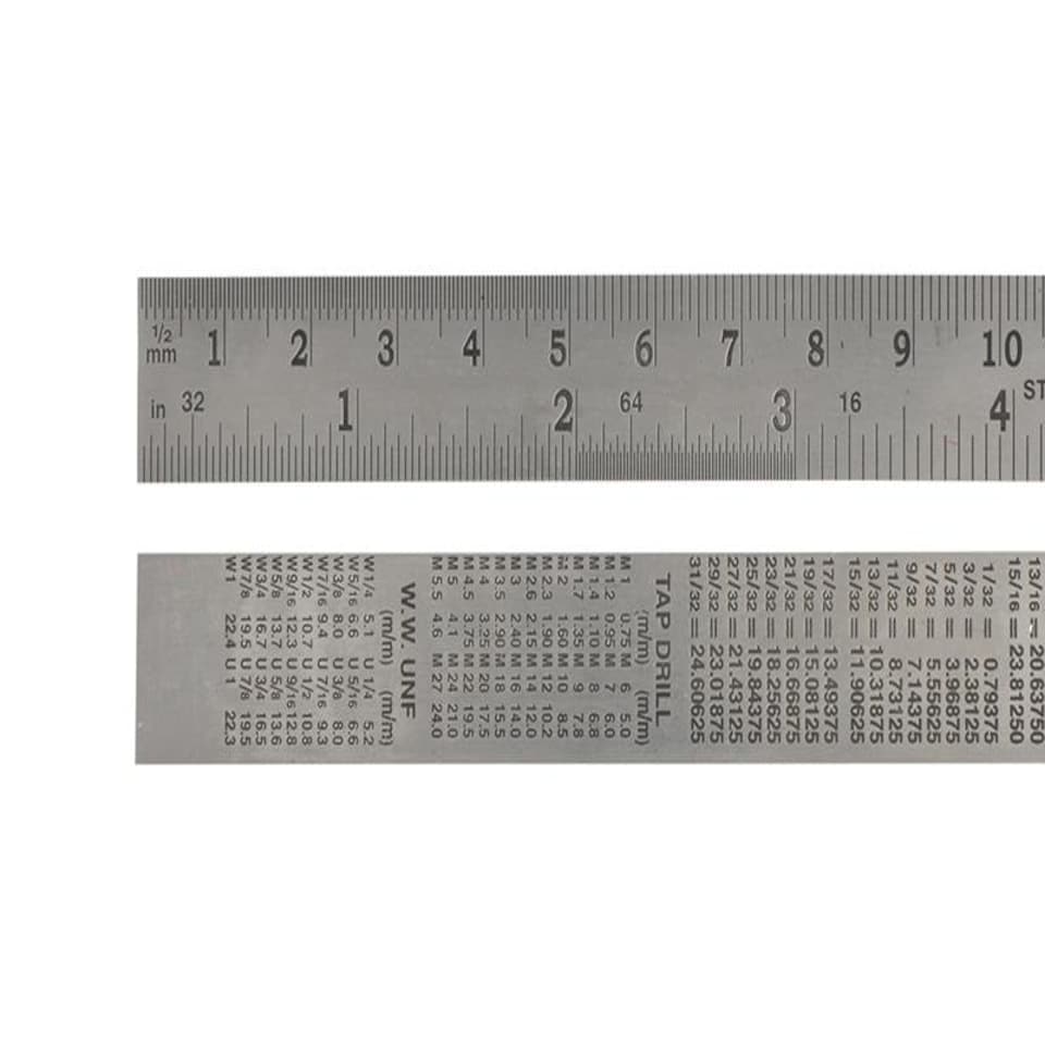 Faithfull Steel Rule 300Mm / 12In X 25Mm