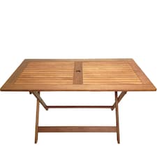 Windermere Outdoor 6 Person Folding Rectangular Wooden Table