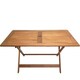 image 1 of Windermere Outdoor 6 Person Folding Rectangular Wooden Table