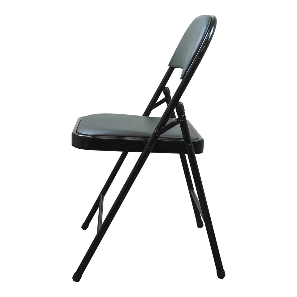 image 1 of TekBox 3x Folding Faux Leather Chairs