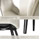 image 5 of Dining Chair Marilyn - with armrests, padded, velvet look, black steel legs | Cream | cream/black | 1