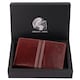 image 3 of CRICKET-GIFTS - Buffalo Leather Travel Wallet | 5 Card Slots & ID Pouch | Mobile Phone Zip Area | Multicoloured, OneSize Red