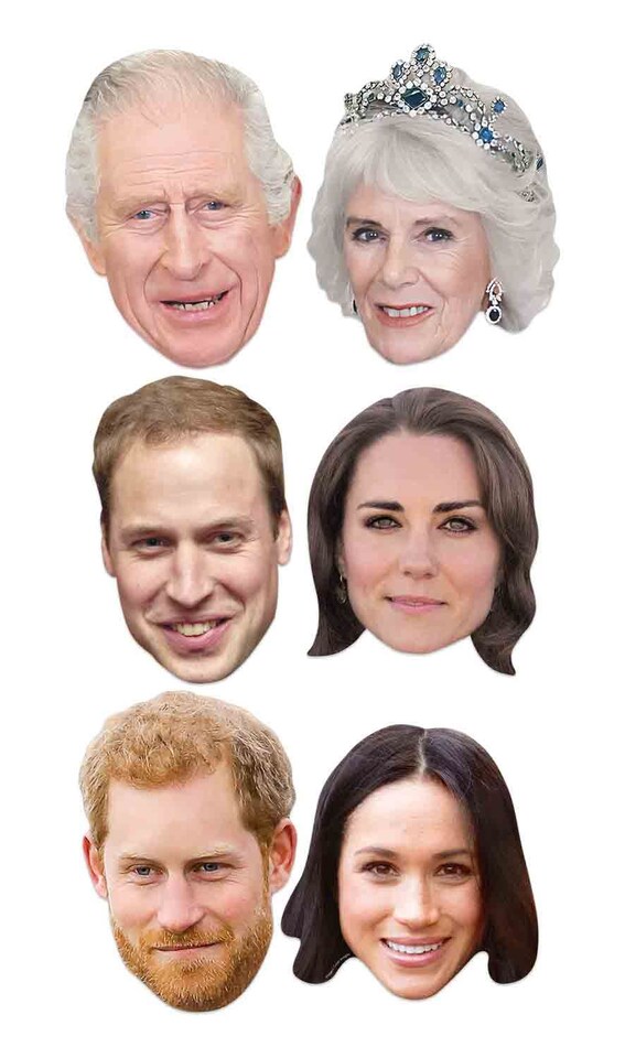 image 1 of Royal Family Royal Connections Cardboard Face Masks - Pack of 6