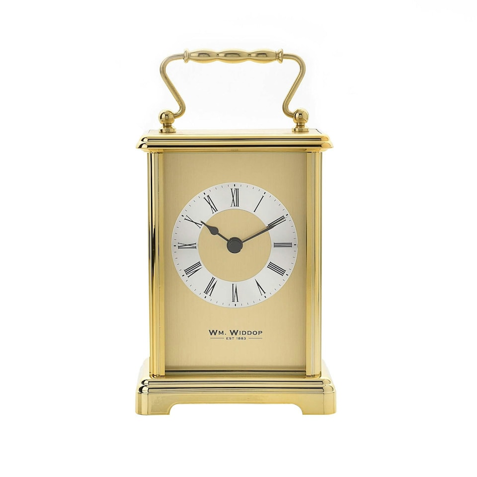 image 1 of Wm.Widdop Carriage Clock - 2 tone gilt dial Gold