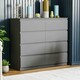 image 2 of Vida Designs Denver 8 Drawer Chest of Drawers Bedroom Storage, Grey