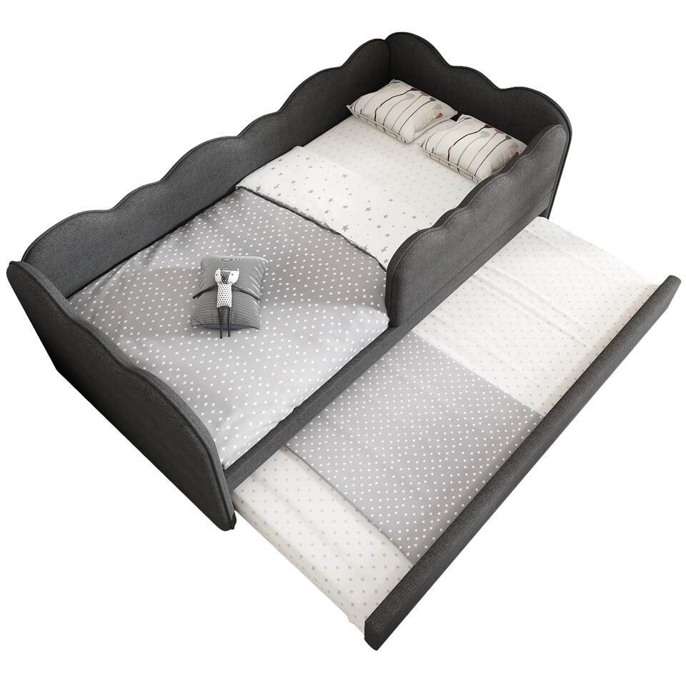 image 1 of 3ft Single Daybed Frame with Slatted Base, Multi-Functional Bed for Adults & Children