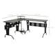 image 3 of HOMCOM Space-Saving Corner Work Office Desk Gaming with Steel Frame