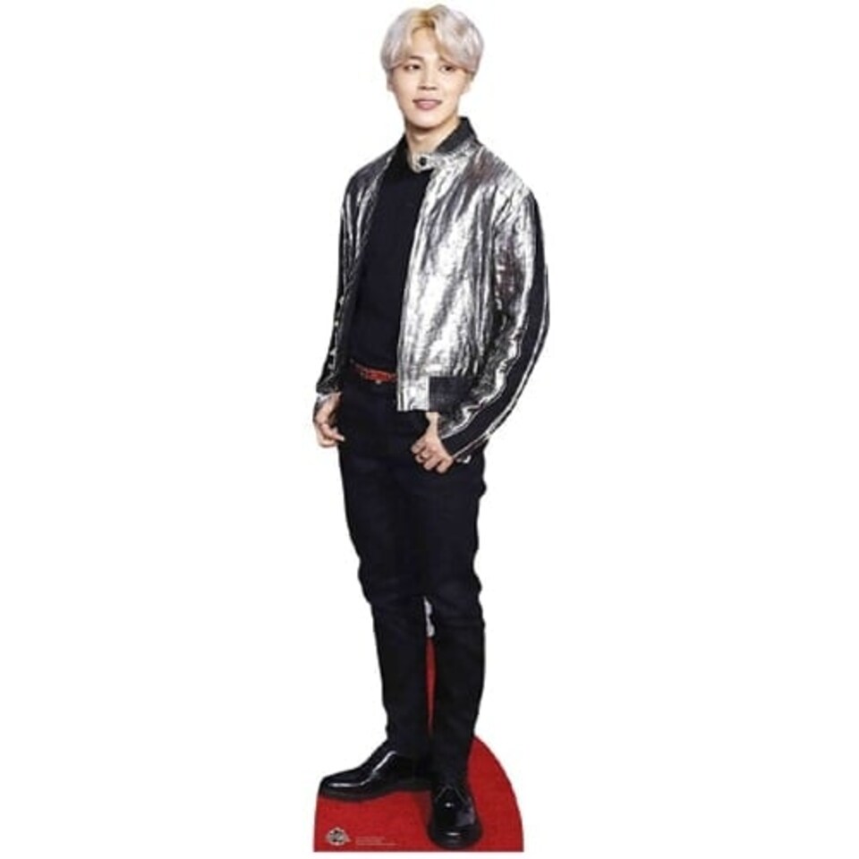BTS Silver Jacket Park Ji Min Star Mini Cardboard Cutout 90cm